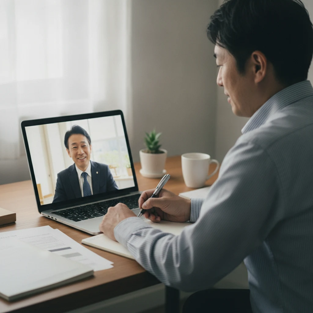 週1回のZoom個別ミーティングで画面共有しながら相談する受講生と主催者